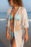 WHITE LACE COVER UP