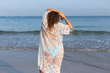 WHITE LACE COVER UP