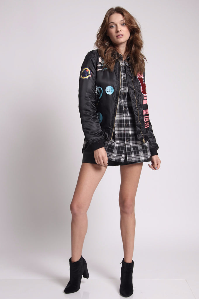 ג׳קט בומבר סטאליון - שחור