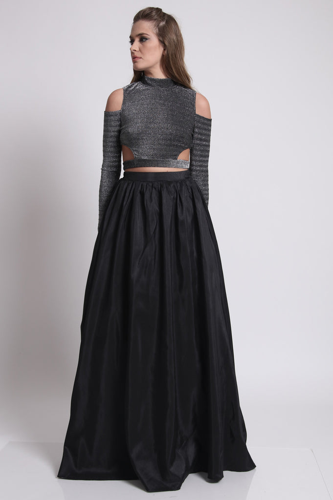 חולצת קאט אאוט מטאלית