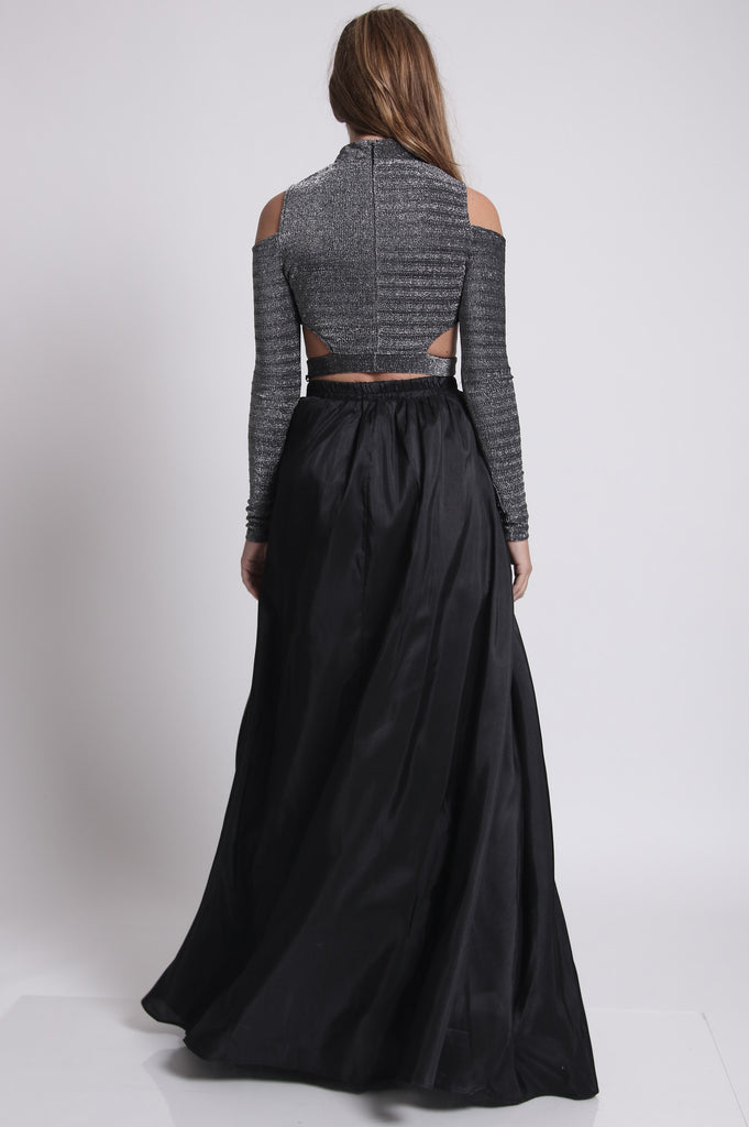 חולצת קאט אאוט מטאלית